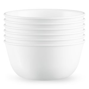 Winter Frost White 28-ounce Large Soup Bowls. 6-pack